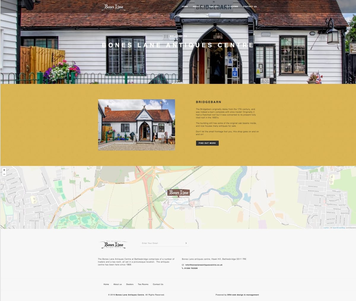 Antiques Centre Website Design