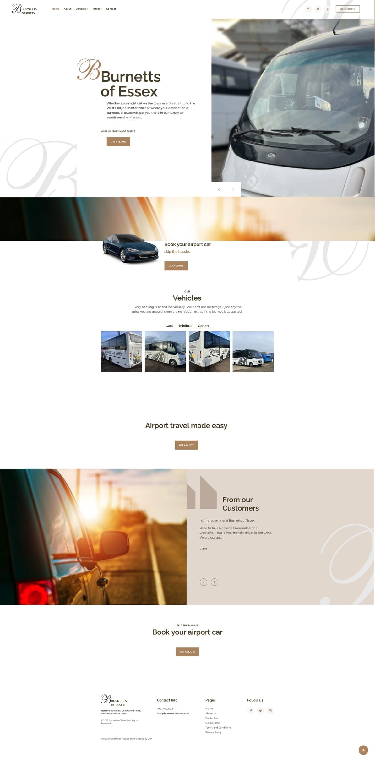 Private Car Hire Website Design