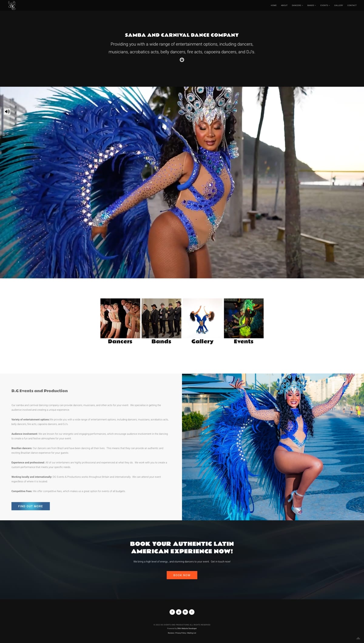 Events Agency Website Design