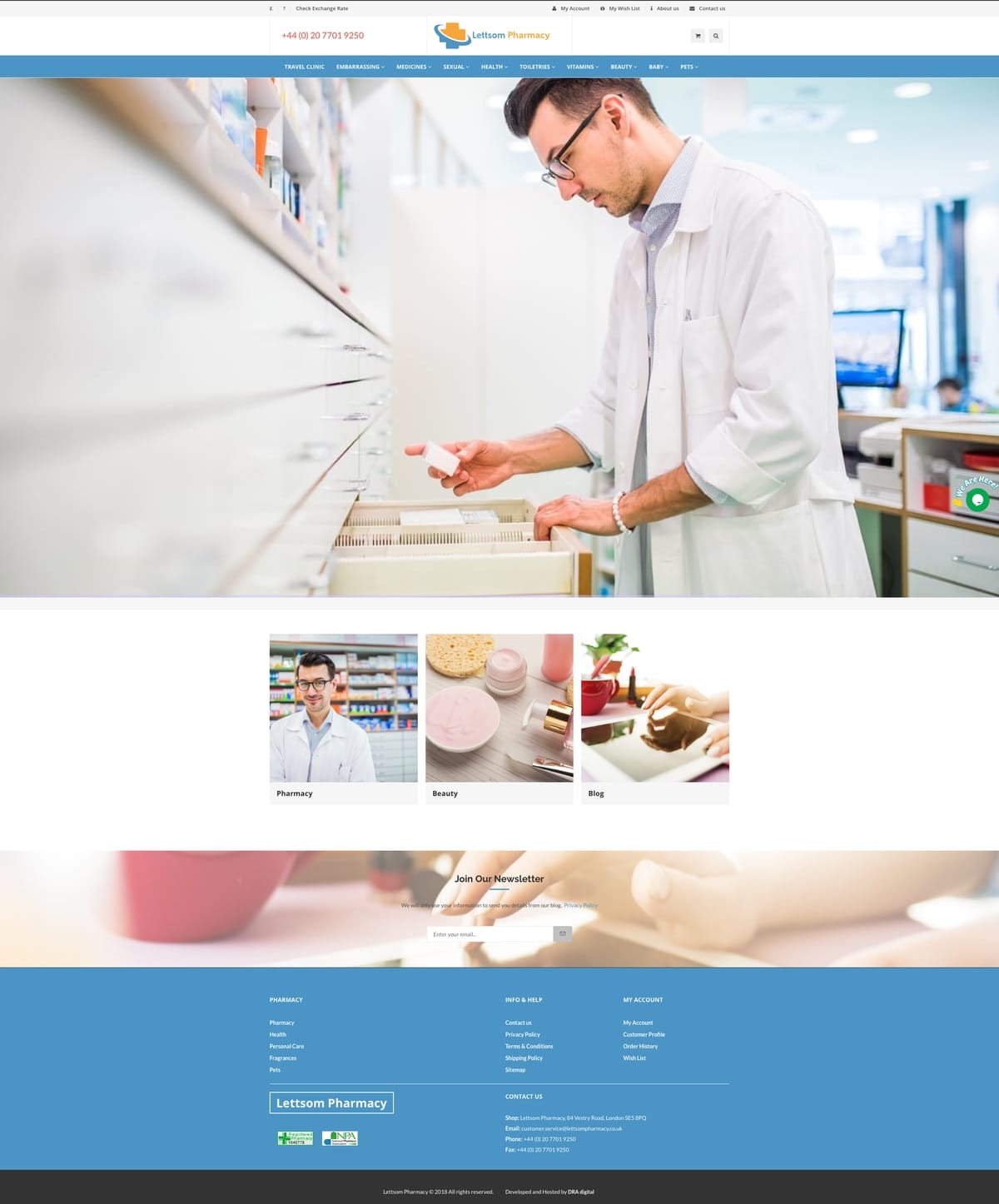 Pharmacy Retail Website Design