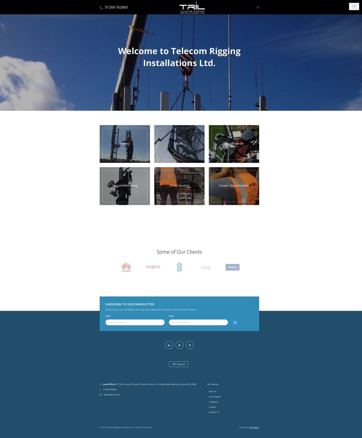 Telecoms Industry Website Design