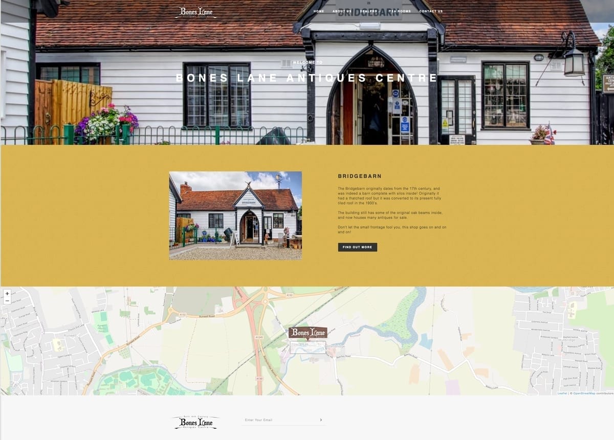 Antiques Centre Website Design