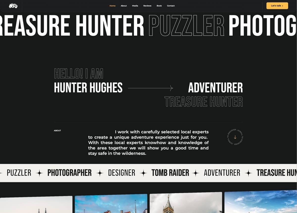 Puzzle Landing Page Design