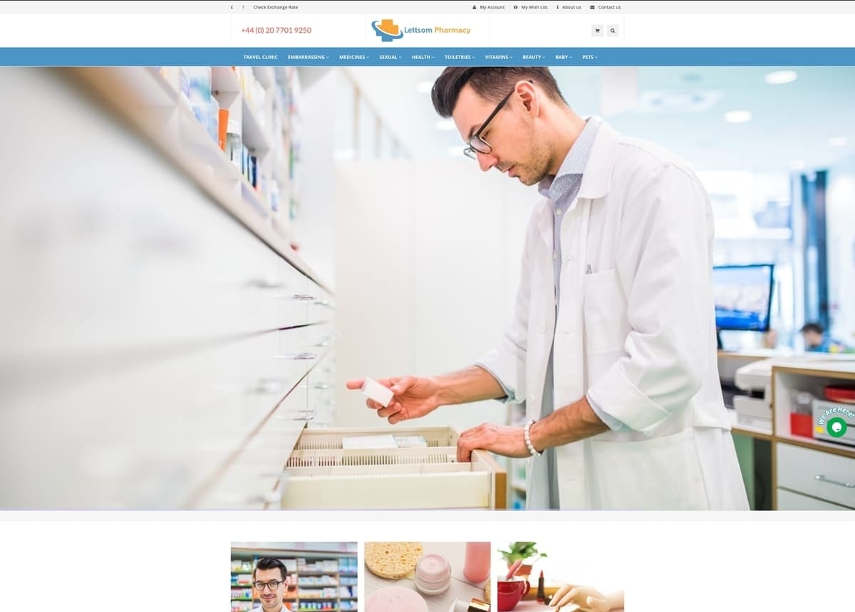 Pharmacy Retail Website Design