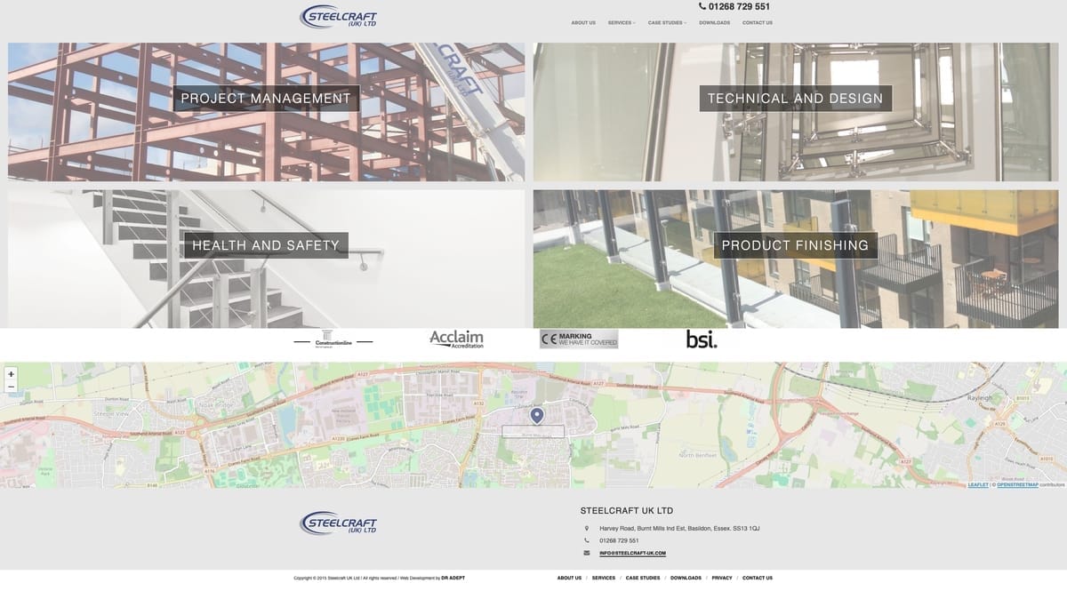 Steel Construction Website Design